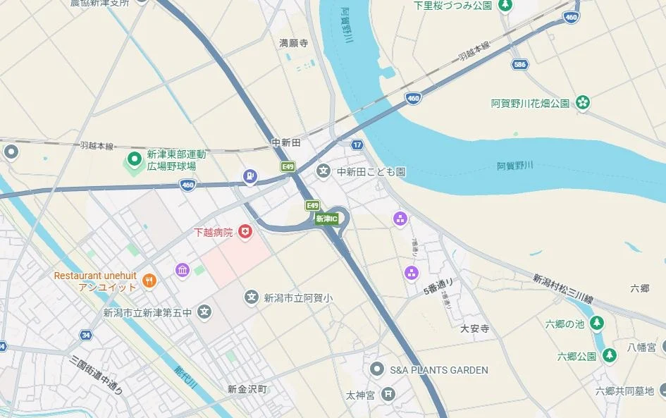 原田自動車周辺地図